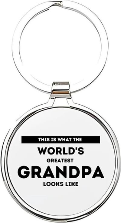 Akyol - this is what the worlds greatest grandpa looks like Sleutelhanger - Opa - de liefste opa - opa sleutelhanger - grootvader sleutelhanger - sleutelhanger voor opa - familie sleutelhanger - verjaardagscadeautje - cadeau voor opa - 4 x 7,5 CM