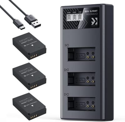 Oplaadbare LP-E12 Batterij met 3 Stuks, Geschikt voor Camera's, Lange Levensduur en Hoge Capaciteit
