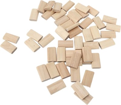 50 Stuks Beukenhouten Domino Pennen 8 X 40 Mm Assortiment voor Houtbewerking en Verbindingstechnieken