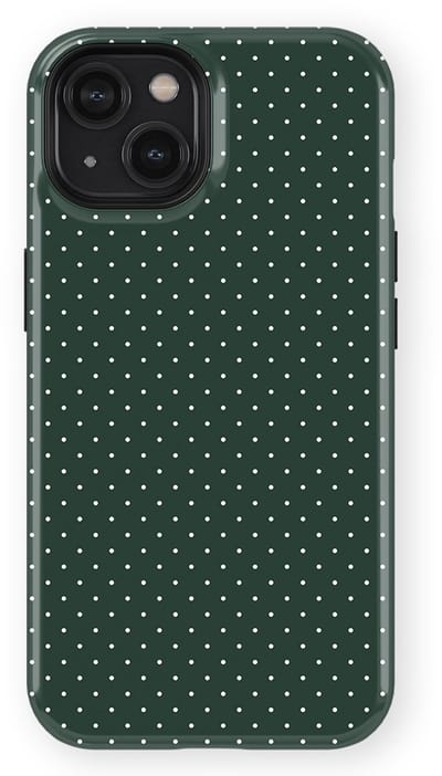 Micro Dots Tough Hoesje geschikt voor iPhone 14 | Geschikt Voor Mag | Stippen Motief Backcover geschikt voor iPhone 14 Pine Pins