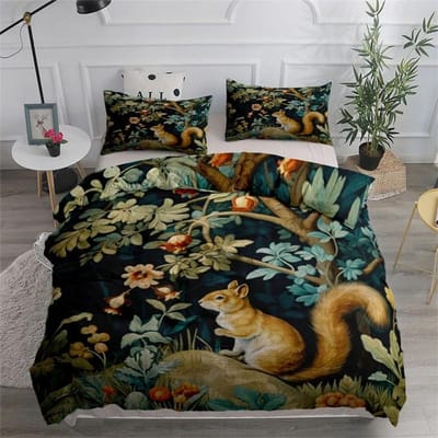 Antiek Aubusson Dekbedovertrek voor alle seizoenen Beddengoed Dekbedsets Zachte Dekbedovertrek en Kussenslopen Eenpersoons/Tweepersoons/Queen/King 175x220cm 3pcs
