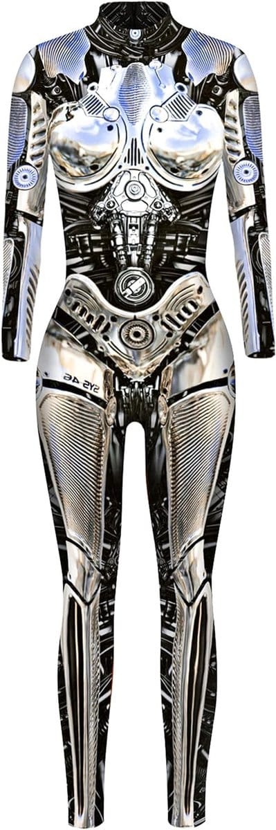 Halloween Kostuum Dames Skelet Cosplay Catsuit Overalls voor Carnaval - Maat S, M, L, XL