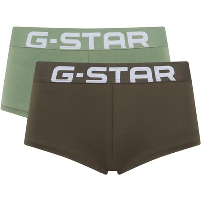 G-Star Underwear Faden 2 Pack Boy Shorts Black Maat: S | Slipjes Outlet | Dames | Groen