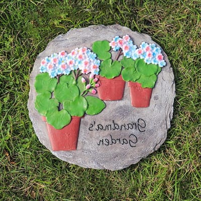 Rustieke Tuindecoratie - Buitenpad Stenen - Tuin Verfraaien - Lichtgevende Effect - 25 cm Diameter - Stijl 1