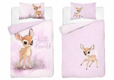Schattig Hert BABY Dekbedovertrek, Hertje - 135 x 100 cm - Katoen ledikant peuter