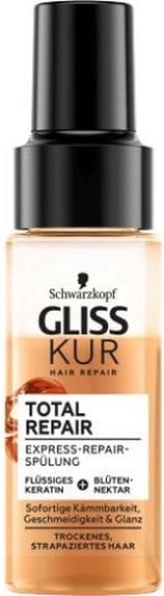 Gliss Total Repair Anti-Klitspray 50ml, voor droog & beschadigd haar
