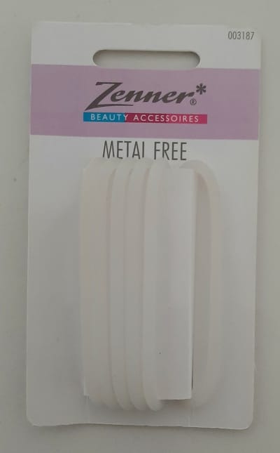 Zenner - 6 metal free haarelastieken - haarelastiekjes siliconen - tranparant wit - elastieken - metaal vrij - haarelastiek - elastiekjes