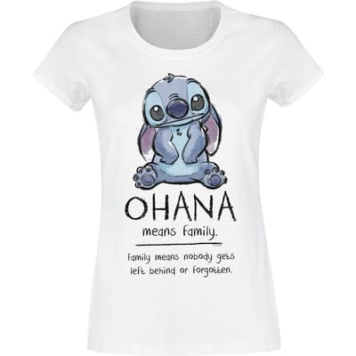 Lilo & Stitch - Disney T-shirt - Ohana Means Family - XS tot XXL - voor Vrouwen - wit