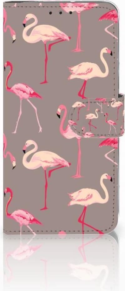 Motorola Moto G7 Power Telefoonhoesje met Pasjes Flamingo