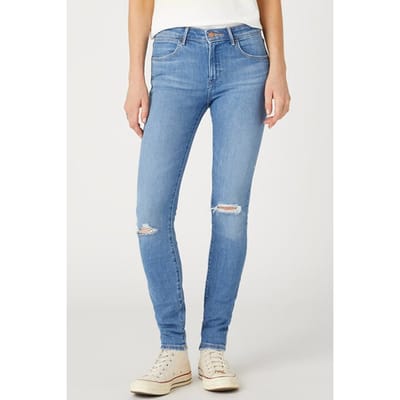 Wrangler Skinny Riptide Maat: W32L30 | Skinny Jeans Outlet | Dames | Blauw