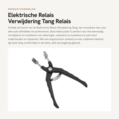 Dailygoods - Elektrische Relais Verwijdering Tang - Relais Puller Tool - Perfect voor Auto Reparatie - 1 stuk - Zekeringen Removal Tool - Handig voor...