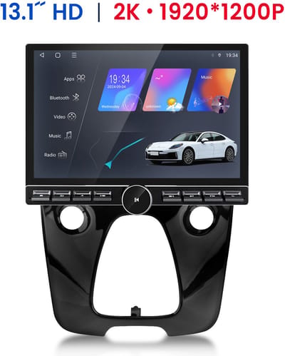 JUNSUN Android 15 Autoradio - Geschikt voor Toyota Aygo II / Citroën C1 / Peugeot 108, 6+128 GB, Draadloze CarPlay & Andriod Auto, DAB+, GPS-navigatiesysteem, Bluetooth, Stuurwielbediening, WiFi, 13.1-inch 2k Touchscreen, DSP, 4G, Octa-core processor