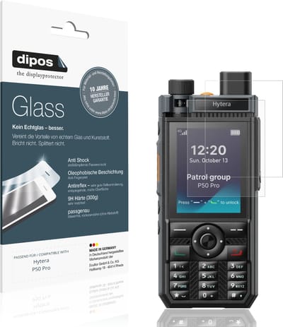 dipos – 2x Matte Pantserfolie geschikt voor Hytera P50 Pro | 9H Screenprotector