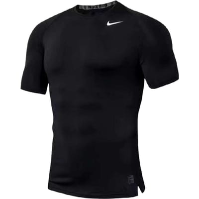 Nike Effen Kleur Logo Print Ronde Hals Korte Mouw T-Shirt Met Raglanmouwen Heren Tops Zwart 703095-010 M black
