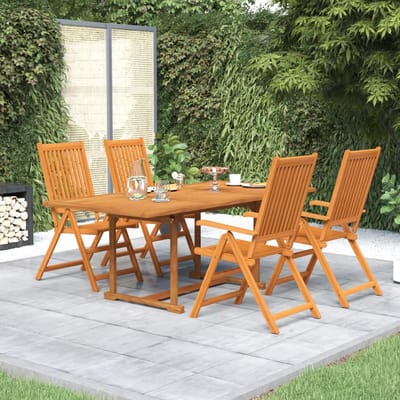 vidaXL - 5-delige - Tuinset - massief - acaciahout - 150-200 - cm