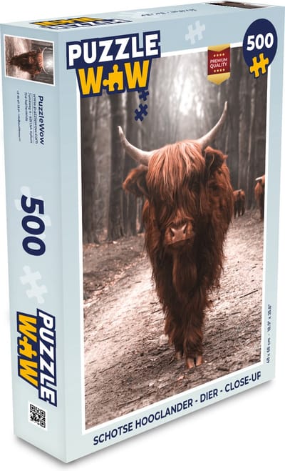 Puzzel Schotse hooglander - Dier - Close-up - Legpuzzel - Puzzel 500 stukjes