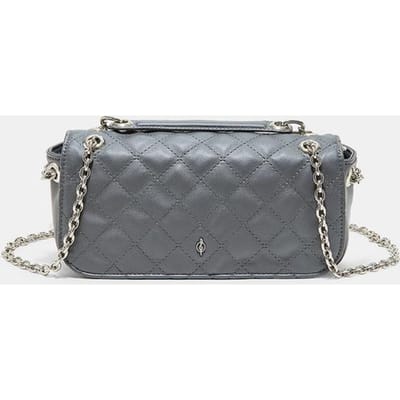 Stradivarius Schoudertas met ketting en logo  Donkergrijs OS