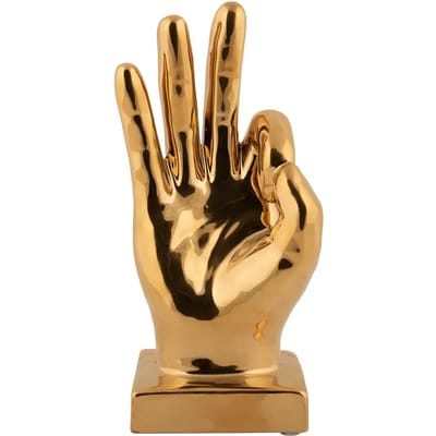 Present Time Ornament Perfecto - Goud - 10.5x7.5x21cm - Scandinavisch - Keramiek