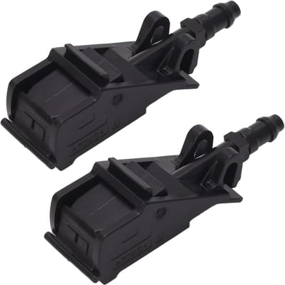 2 stuks Voorruit Ruitensproeier Mondstuk 6E0955985 Duurzaam Ruitensproeier Spuitmondstuk voor Voertuig black