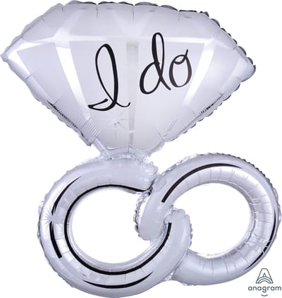 Folieballon ‘I Do’ Zilver - 69 x 76 Centimeter