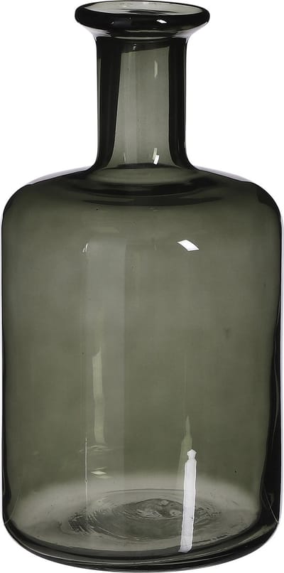 Mica Decorations Regal Fles Vaas - H30 x Ø16 cm - Glas - Groen
