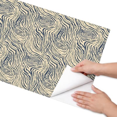 Coloray Meubel Wrap Folie - Beige Meubelfolie - 50x100 cm - Decoratiefolie Abstracte ringen - Meubel Wrap Folie - Modern Meubelfolie - Plakfolie Meubels - Keuken decoratie - Abstractie