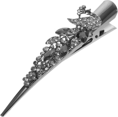 Dailygoods- Haarspeld Strass - Eendenbek-clip - Lichtgewicht - Geschikt voor dik/dun haar - Elegant - Unieke structuur - Haarklem