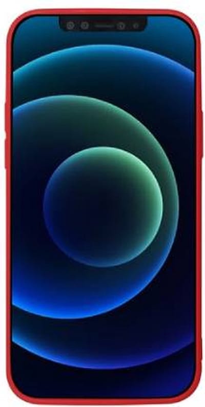 Myway, Hoesje Geschikt voor Apple iPhone 12 / 12 Pro GEKLEURD Zacht TPU, Rood