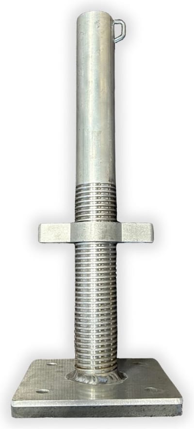 Wixor | Spindel met vloerplaat 40 cm | steigeronderdeel | rolsteiger | steigerpoot | ondergrond | grondplaat | stelling