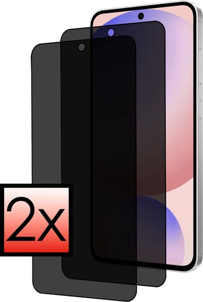Screenprotector - 2 Stuks - Geschikt voor Samsung Galaxy S24 FE - Privacy Filter - Beschermglas - Gehard Glas - Tempered Glass - Screen Protector - Anti Spy - Full Display Cover