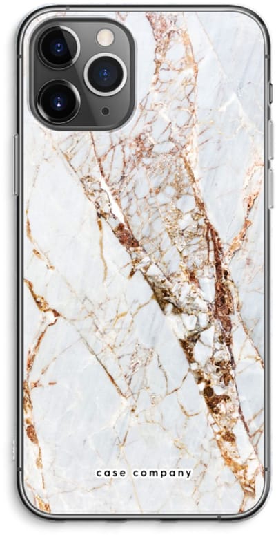 Case Company® - Hoesje geschikt voor iPhone 11 Pro Max hoesje - Goud marmer - Soft Cover Telefoonhoesje - Bescherming aan alle Kanten en Schermrand