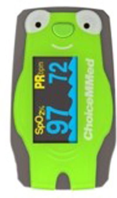 ChoiceMMed Saturatiemeter voor Kinderen – Kikker Design – Groen – Nauwkeurige Zuurstofmeter & Hartslagmeter