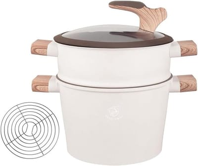 Stoompan en Couscouspan 24 cm - 6,5 Liter - Geschikt voor Inductie en Alle Warmtebronnen