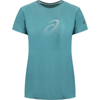 Asics Logo Dames Teal T-shirt
