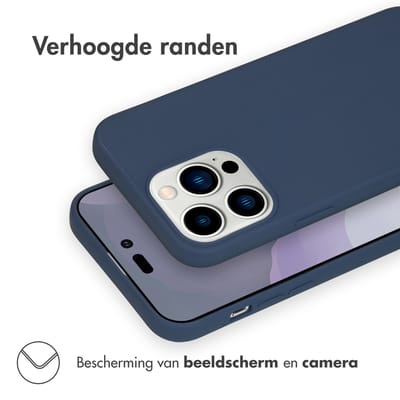 imoshion Hoesje - Geschikt voor Apple iPhone 14 Pro Max - Color Backcover - Donkerblauw