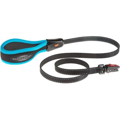 FERPLAST HONDENRIEM ERGOCOMF FLUO MATIC G15/120 BLAUW