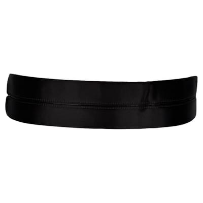 Lanvin Brede Tailleband in Zwarte Satijn
