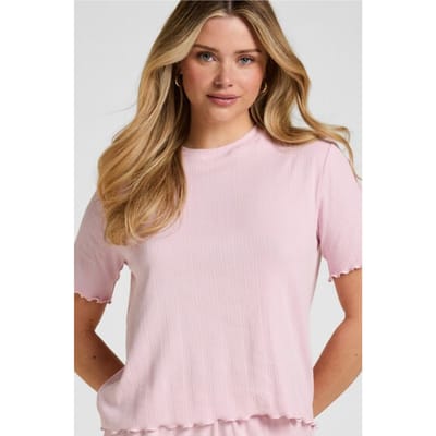 Hunkemöller Pyjama Top Pointelle Roze