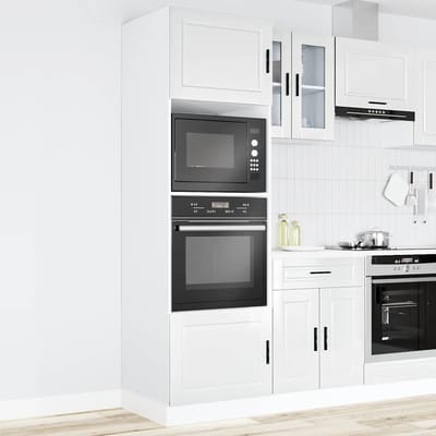 vidaXL - Ovenkasten - 2 - st - Porto - bewerkt - hout - glanzend - wit