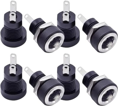 8 Stuks DC Power Jack Connector 5,5 x 2,1 mm - Holle Stekker voor Elektronische Apparaten, Voeding en Accessoires
