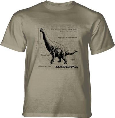 T-shirt Brachiosaurus Fact Sheet Beige S