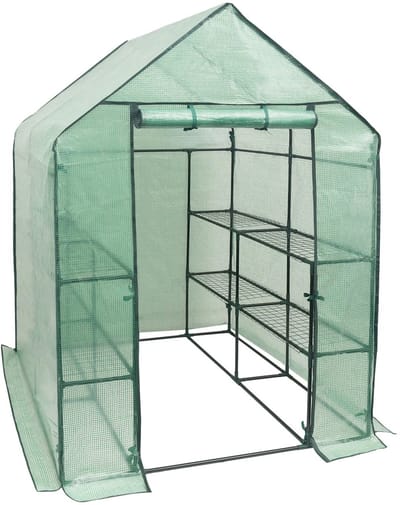Broeikas Kweekkas - Tuinkas - 143x143x195 cm - Groentekas - Waterdichte Hoes - Groen