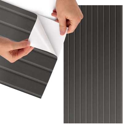 Tulup Meubelfolie - Rechte strepen Decoratiefolie Zelfklevend - 65x130 cm - Zwart Meubelfolie - Meubelfolie Zelfklevend - Minimalist Meubelfolie - Wrapfolie Keuken - Wanddecoratie - Texturen