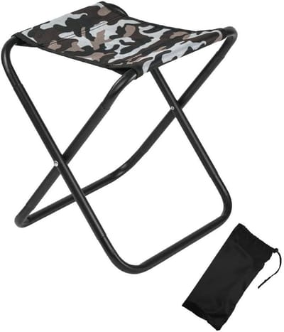 Vouwbare Mini Campingstoel, Lichtgewicht Tuinstoel met Opbergtas voor Buiten, Ideaal voor Vissen en Picknicks