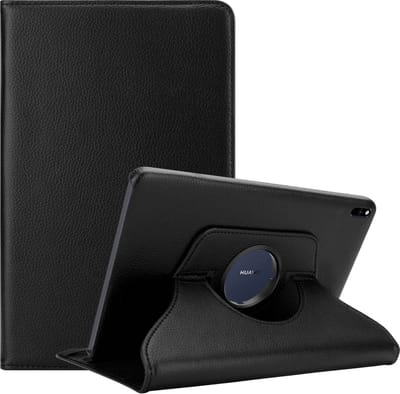 Cadorabo Tablet Hoesje geschikt voor Huawei MatePad PRO (10.8 Zoll) in OUDERLING ZWART - Beschermhoes ZONDER auto Wake Up, met stand functie en elastische band sluiting Book Case Cover Etui