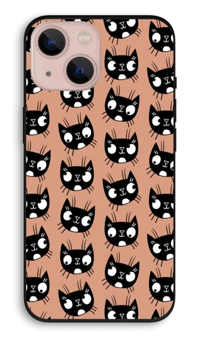 Case Company® - Hoesje geschikt voor iPhone 13 hoesje - Kat - Biologisch Afbreekbaar Telefoonhoesje - Bescherming alle Kanten en Schermrand