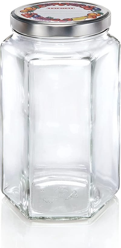 Leifheit 3212 Jampot Zeshoekig 1.7L Glas/Zilver
