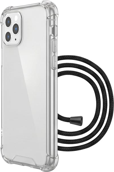 Bigben Connected, Hoesje geschikt voor iPhone 11 Pro - Hardcase met Afneembare Schouderriem, Transparant