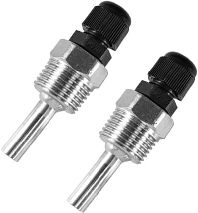 Dailygoods- Dompelhuls 2 stuks - G 1/2 inch Schroefdraad - Roestvrij Staal - Temperatuursensor - Duikhulzen 8 x 30 mm - Beschermbuis voor Thermoelementen