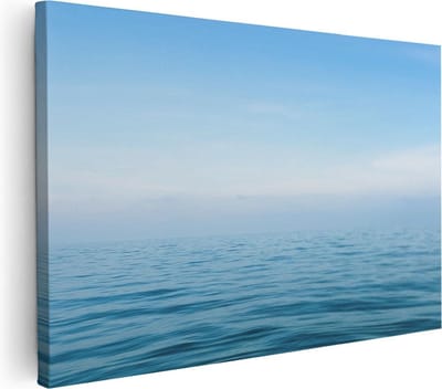 Artaza Canvas Schilderij Zeezicht - 30x20 cm - Klein - Wanddecoratie Strand En Zee - Muurdecoratie Woonkamer - Kamer Accessoires Rustgevend